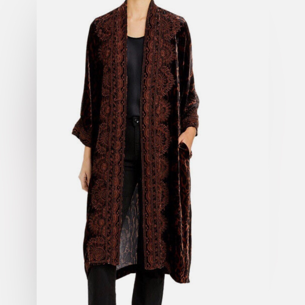 JOHNNY WAS MAUDE VELVET KIMONO COAT